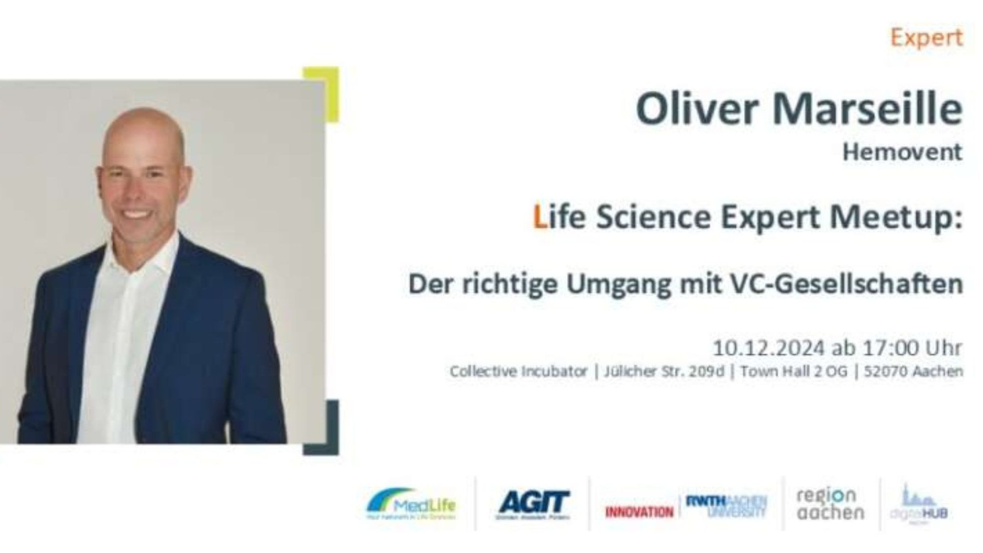 Life Science Expert Meetup – “VC´s & LifeScience Start-ups”